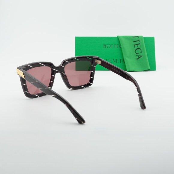 Bottega Veneta BV1005S 009 Square Sunglasses - Burgundy / Pink main image 6